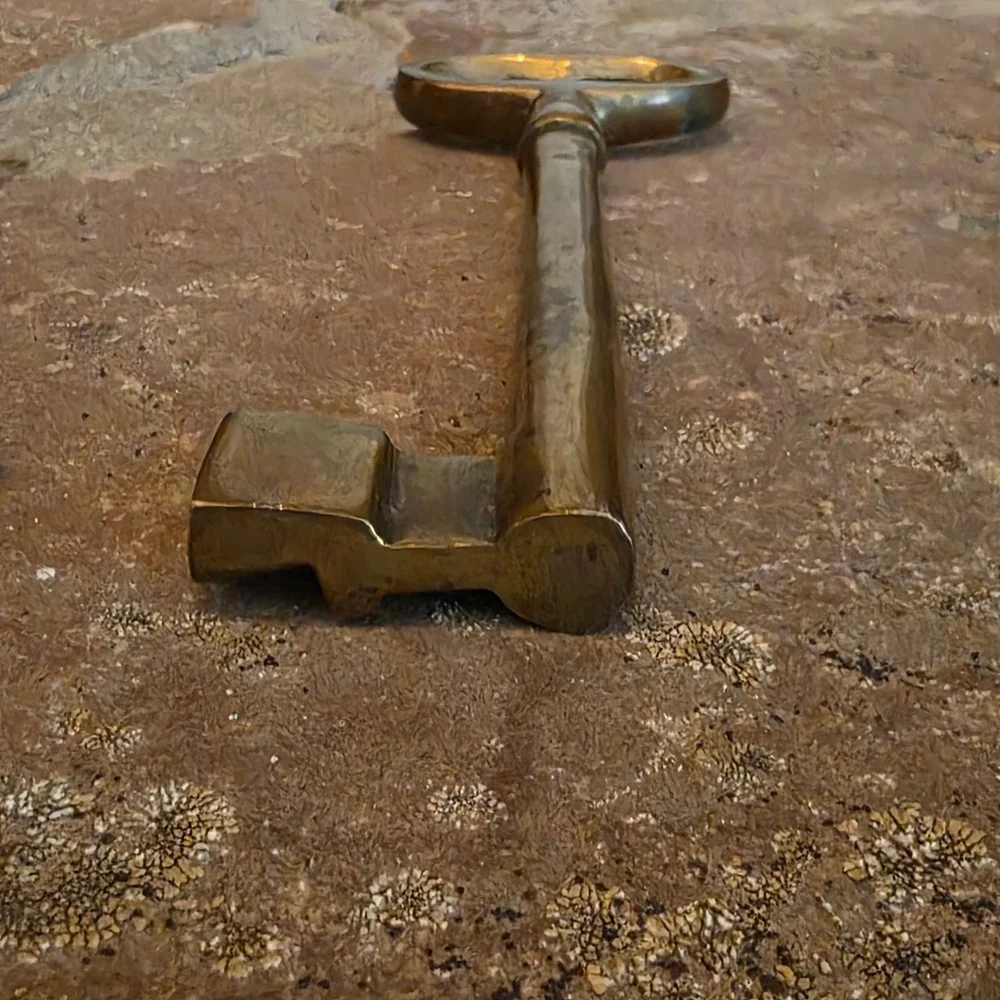Vintage Solid Brass Skeleton Key Antique Style Large Decorative Gate Barrel Key